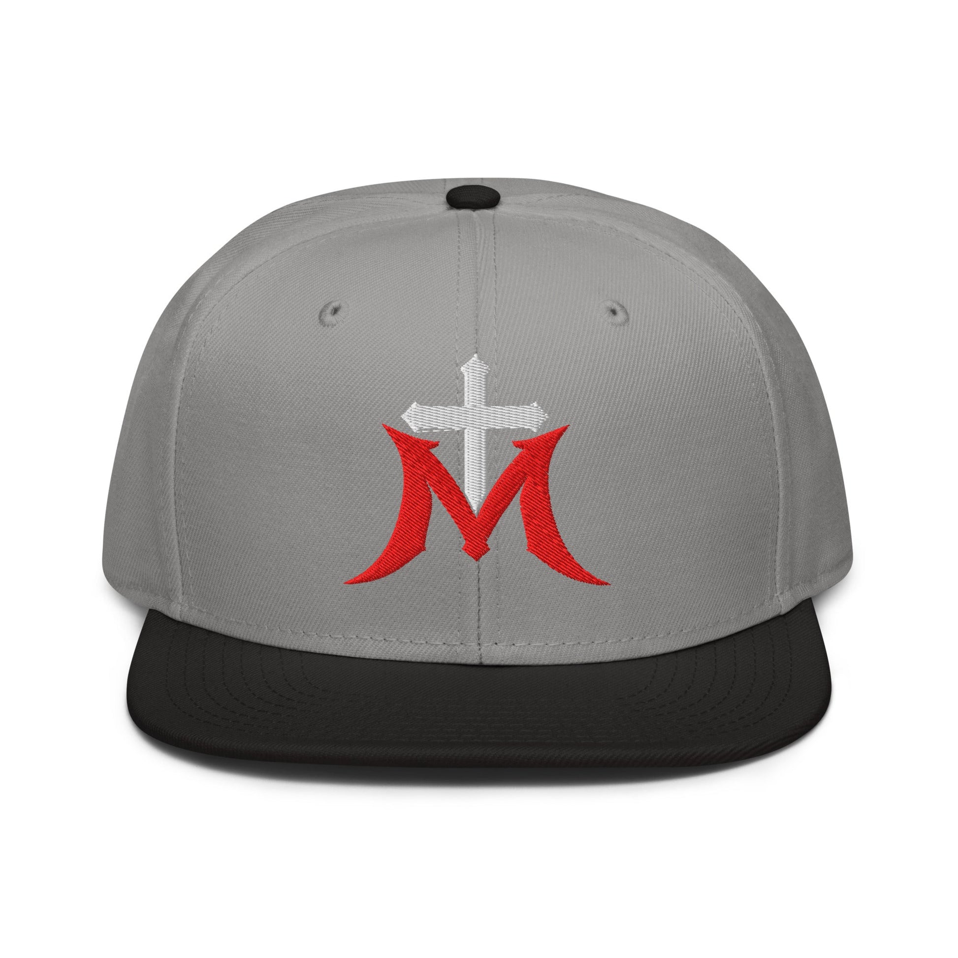Marian Cross Snapback Virgin Mary Gothic Embroidered Hat - Inken Image