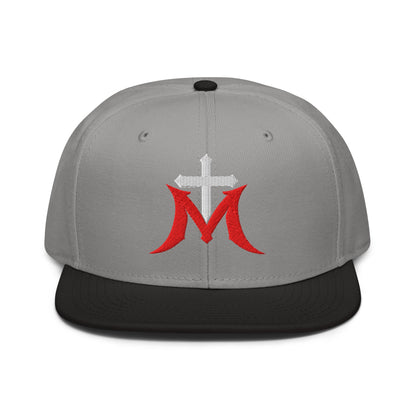 Marian Cross Snapback Virgin Mary Gothic Embroidered Hat - Inken Image