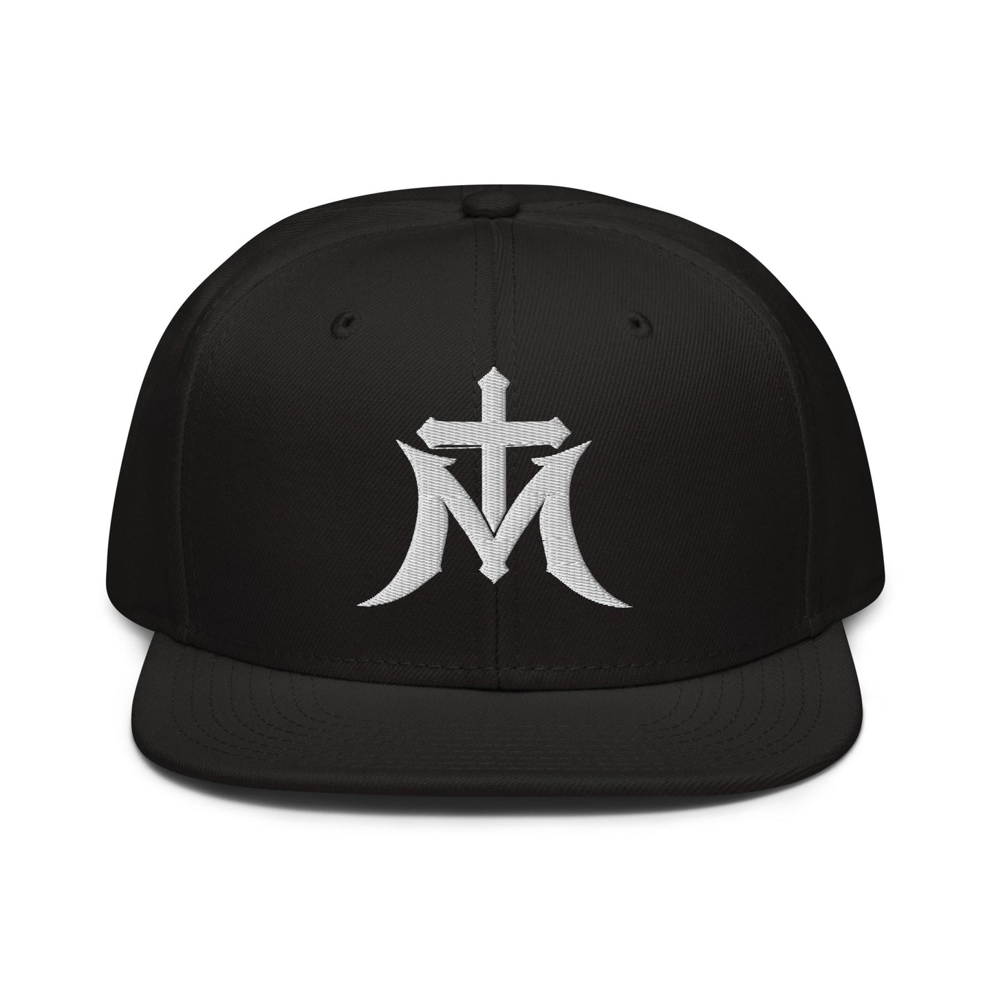 Marian Cross Snapback Virgin Mary Gothic Embroidered Hat - Inken Image