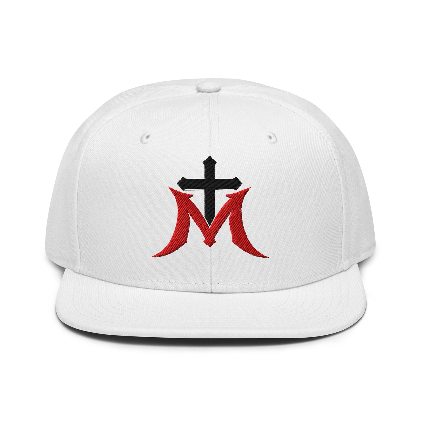 Marian Cross Snapback Virgin Mary Gothic Embroidered Hat - Inken Image