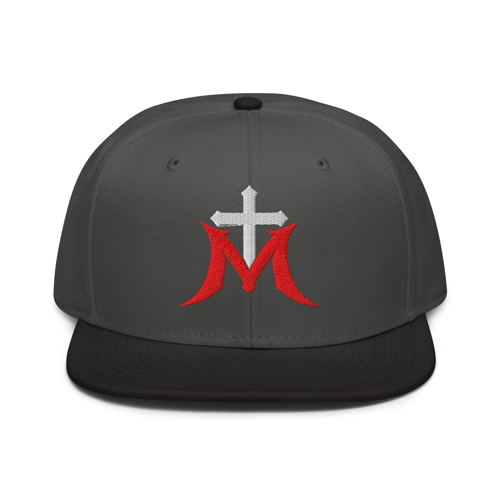 Marian Cross Snapback Virgin Mary Gothic Embroidered Hat - Inken Image