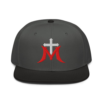 Marian Cross Snapback Virgin Mary Gothic Embroidered Hat - Inken Image