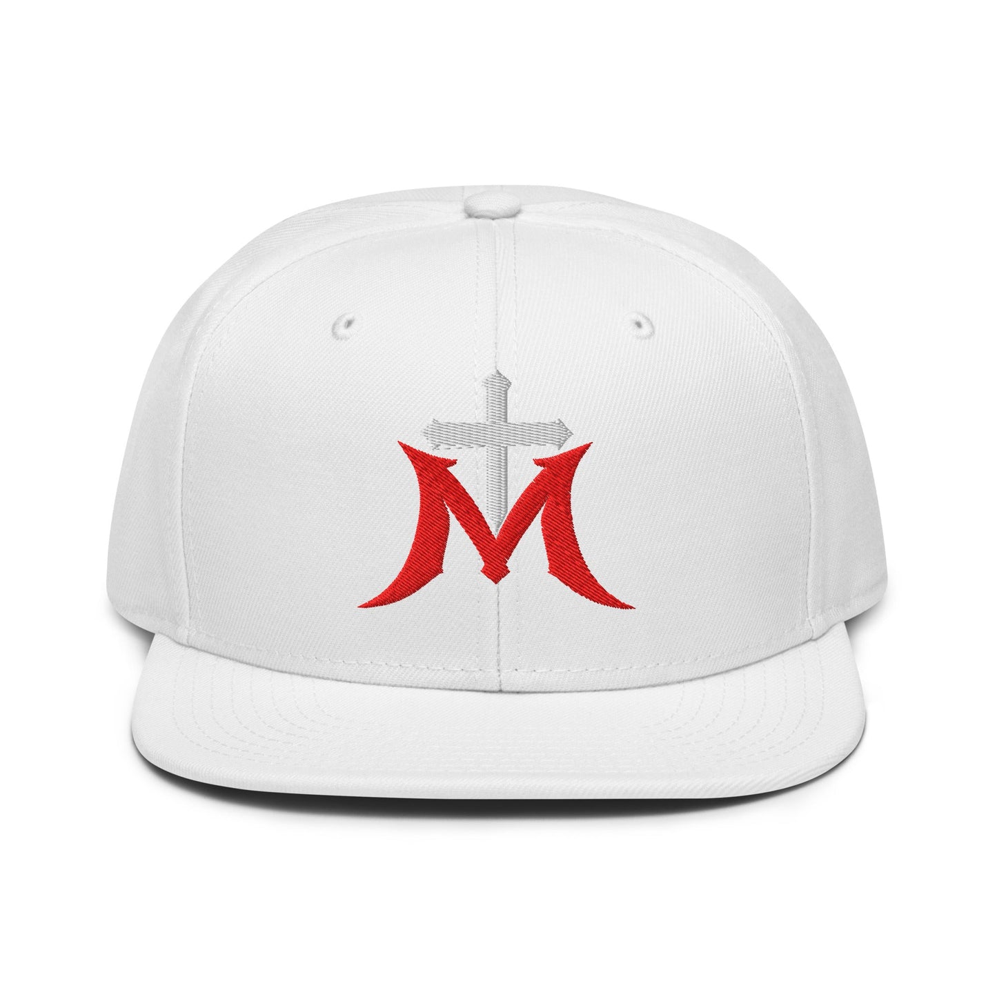 Marian Cross Snapback Virgin Mary Gothic Embroidered Hat - Inken Image