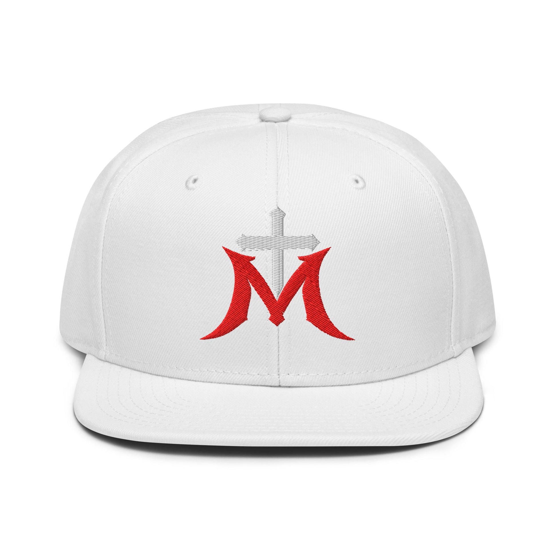 Marian Cross Snapback Virgin Mary Gothic Embroidered Hat - Inken Image