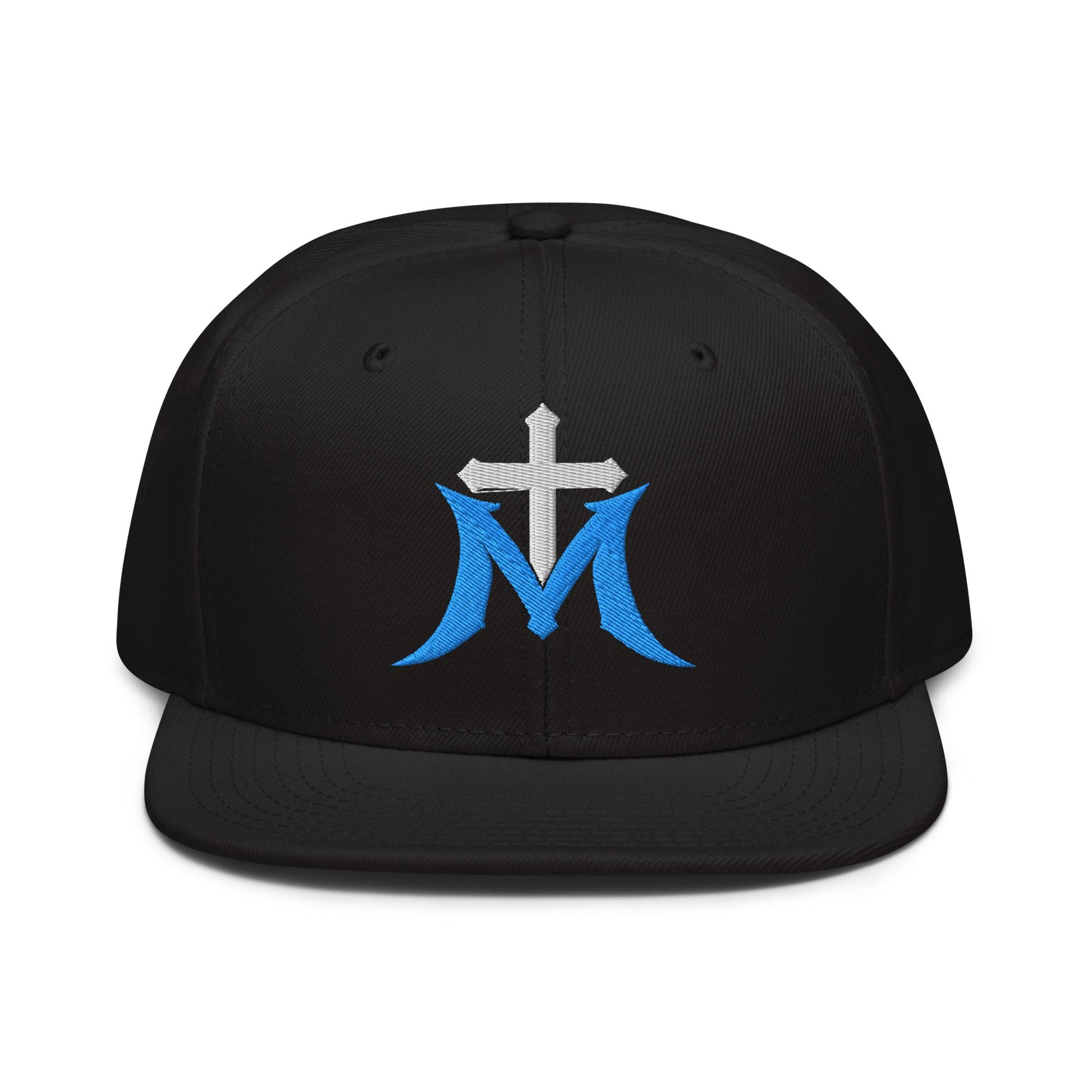 Marian Cross Snapback Virgin Mary Gothic Embroidered Hat - Inken Image