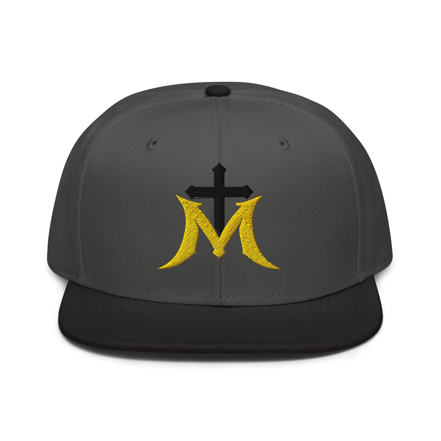 Marian Cross Snapback Virgin Mary Gothic Embroidered Hat - Inken Image