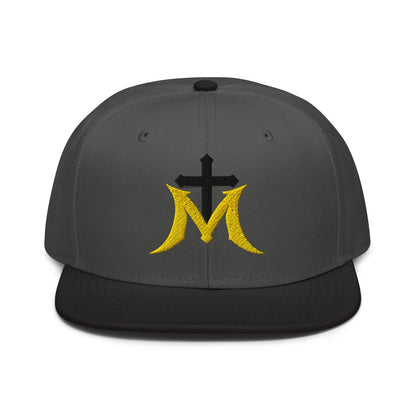 Marian Cross Snapback Virgin Mary Gothic Embroidered Hat - Inken Image