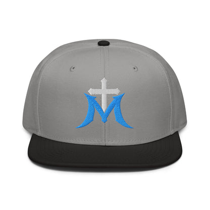 Marian Cross Snapback Virgin Mary Gothic Embroidered Hat - Inken Image