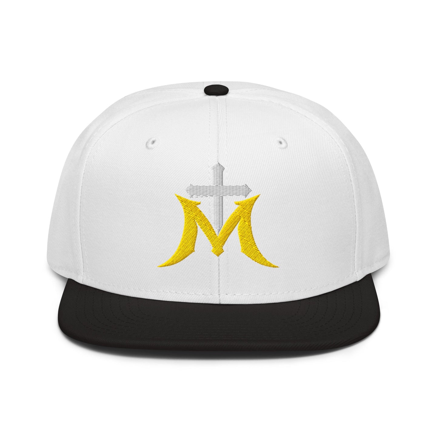 Marian Cross Snapback Virgin Mary Gothic Embroidered Hat - Inken Image
