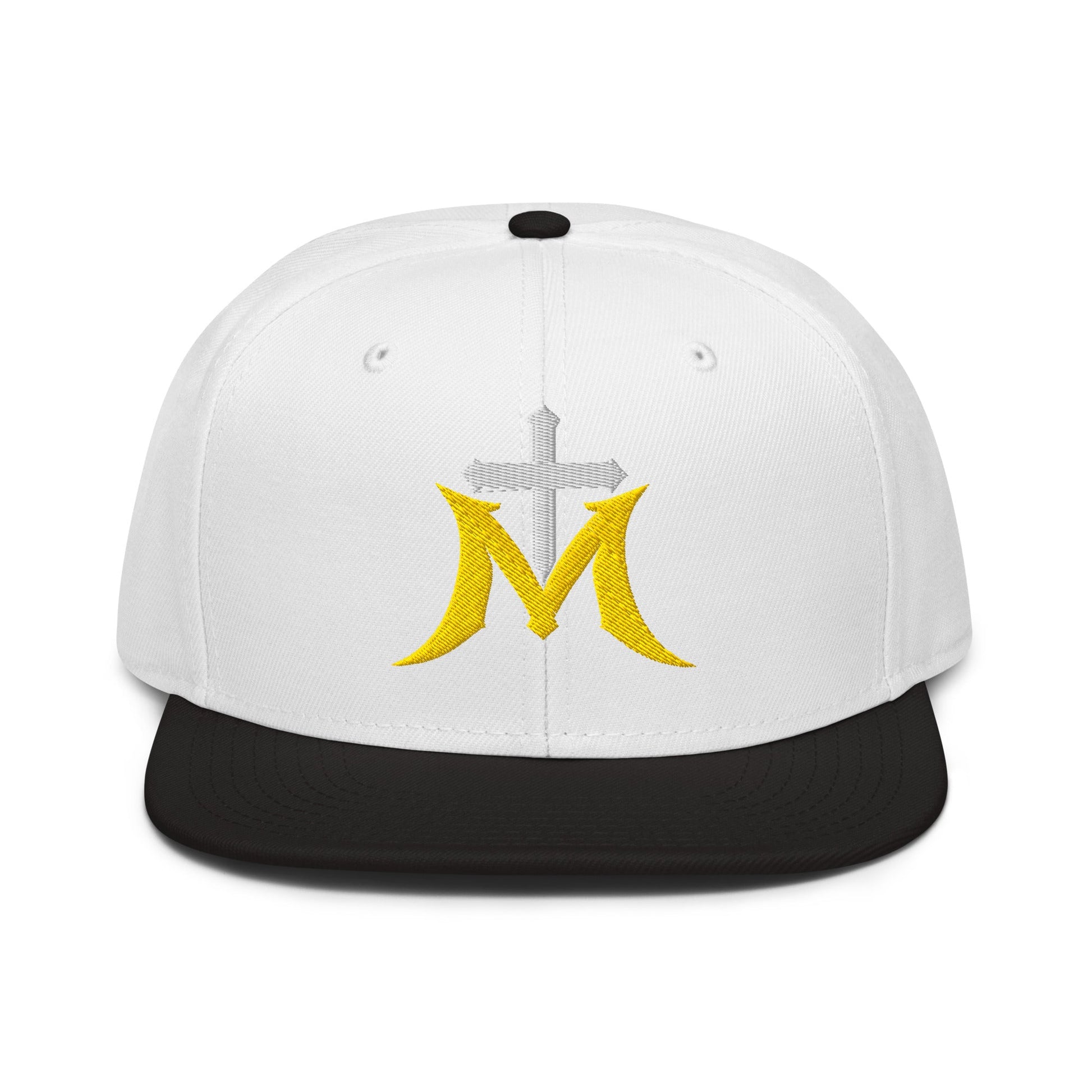 Marian Cross Snapback Virgin Mary Gothic Embroidered Hat - Inken Image