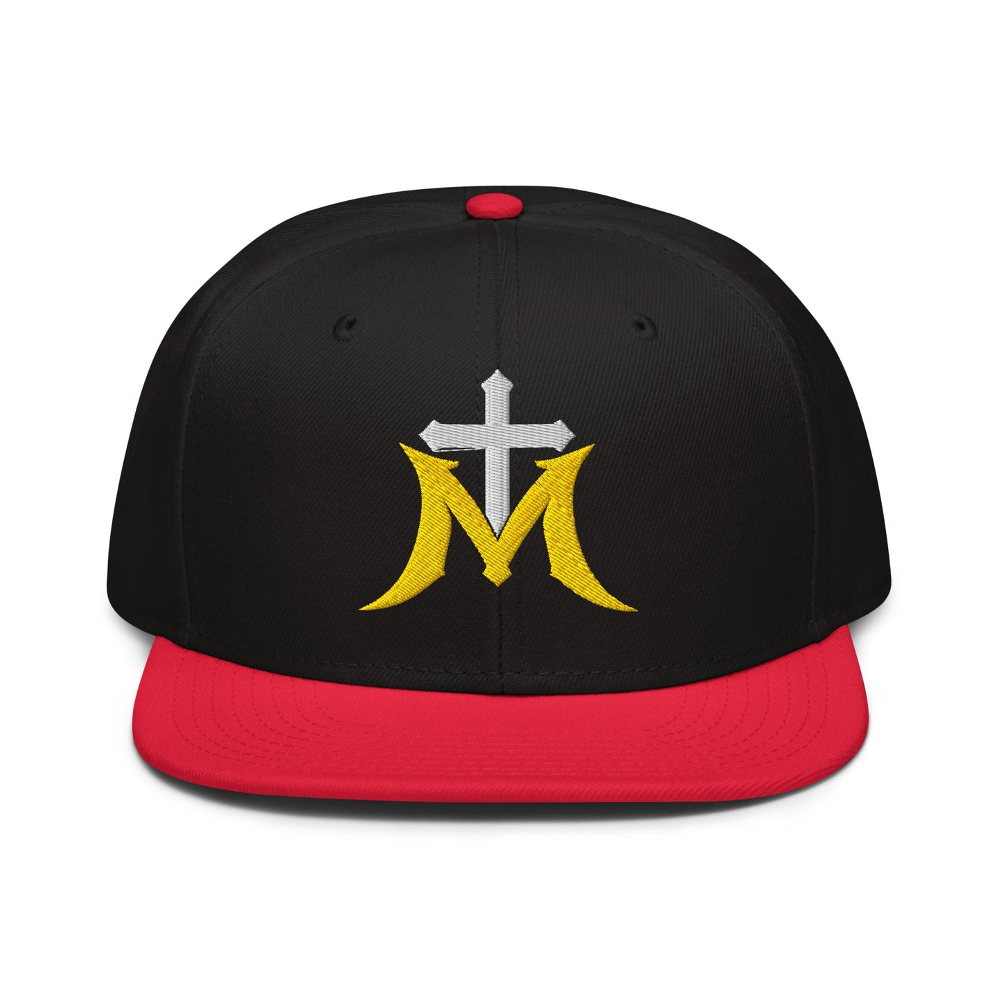Marian Cross Snapback Virgin Mary Gothic Embroidered Hat - Inken Image