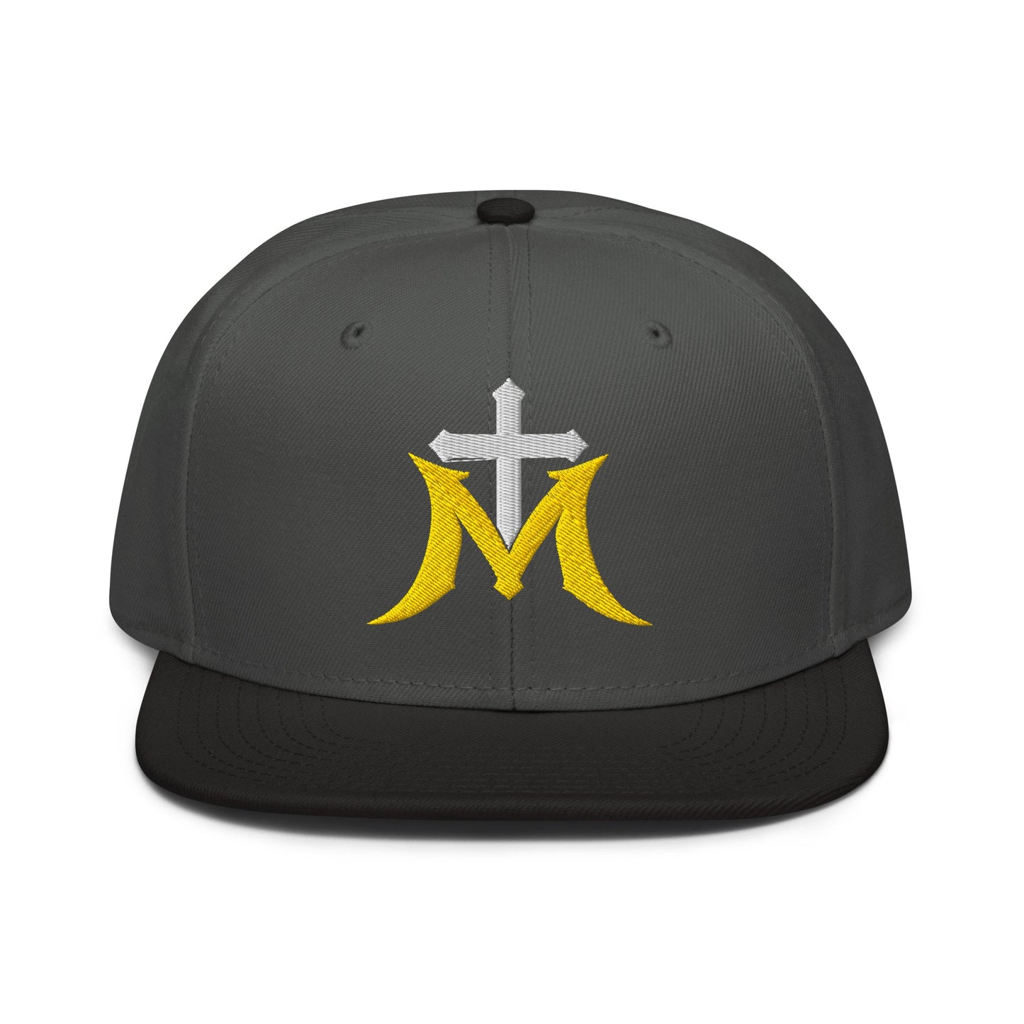 Marian Cross Snapback Virgin Mary Gothic Embroidered Hat - Inken Image