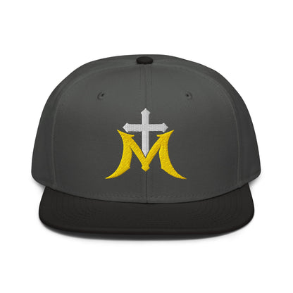 Marian Cross Snapback Virgin Mary Gothic Embroidered Hat - Inken Image