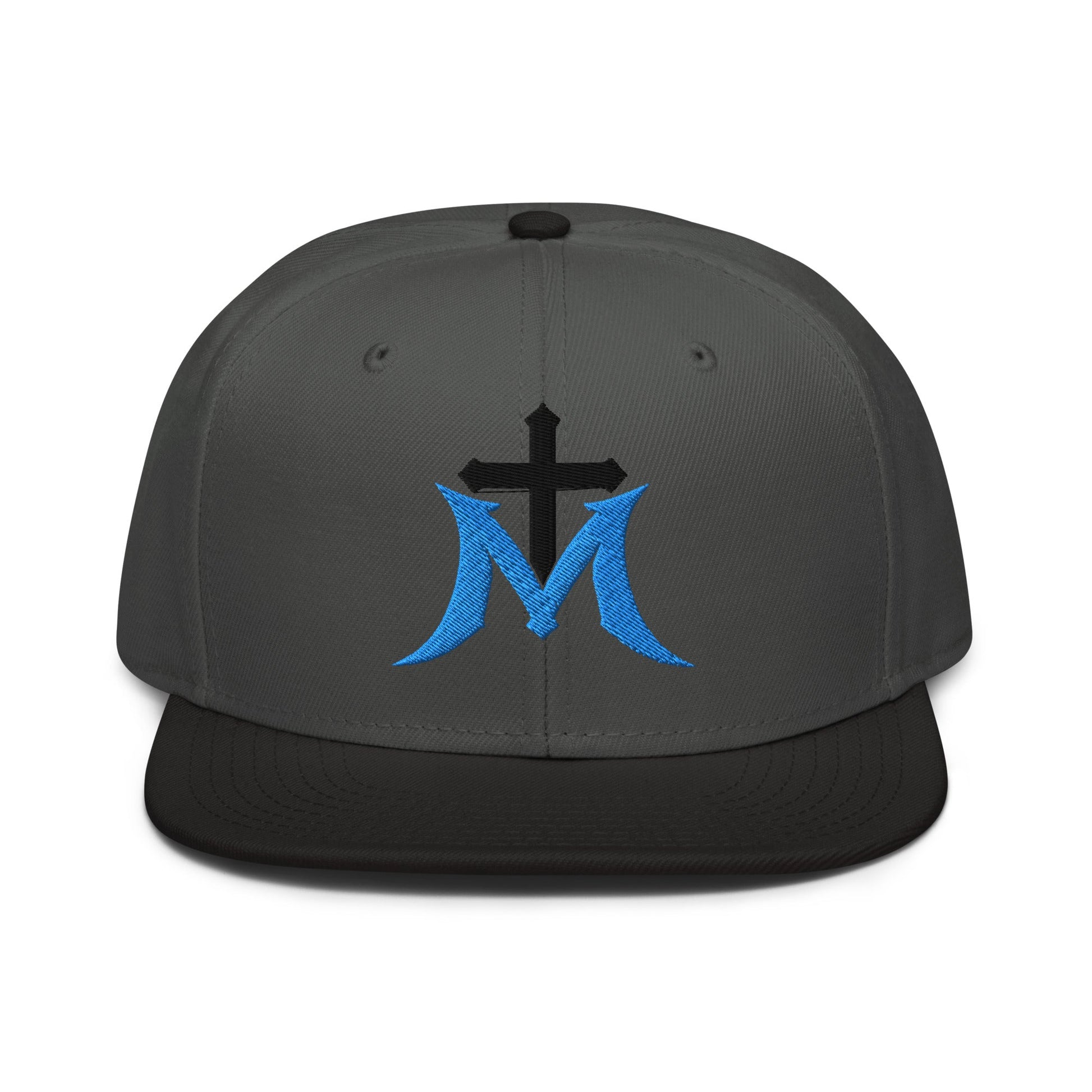 Marian Cross Snapback Virgin Mary Gothic Embroidered Hat - Inken Image