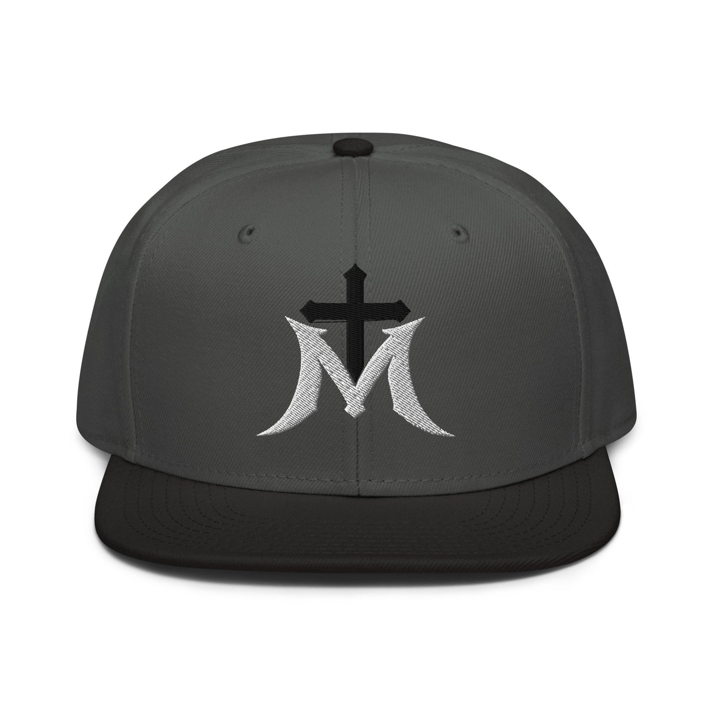 Marian Cross Snapback Virgin Mary Gothic Embroidered Hat - Inken Image