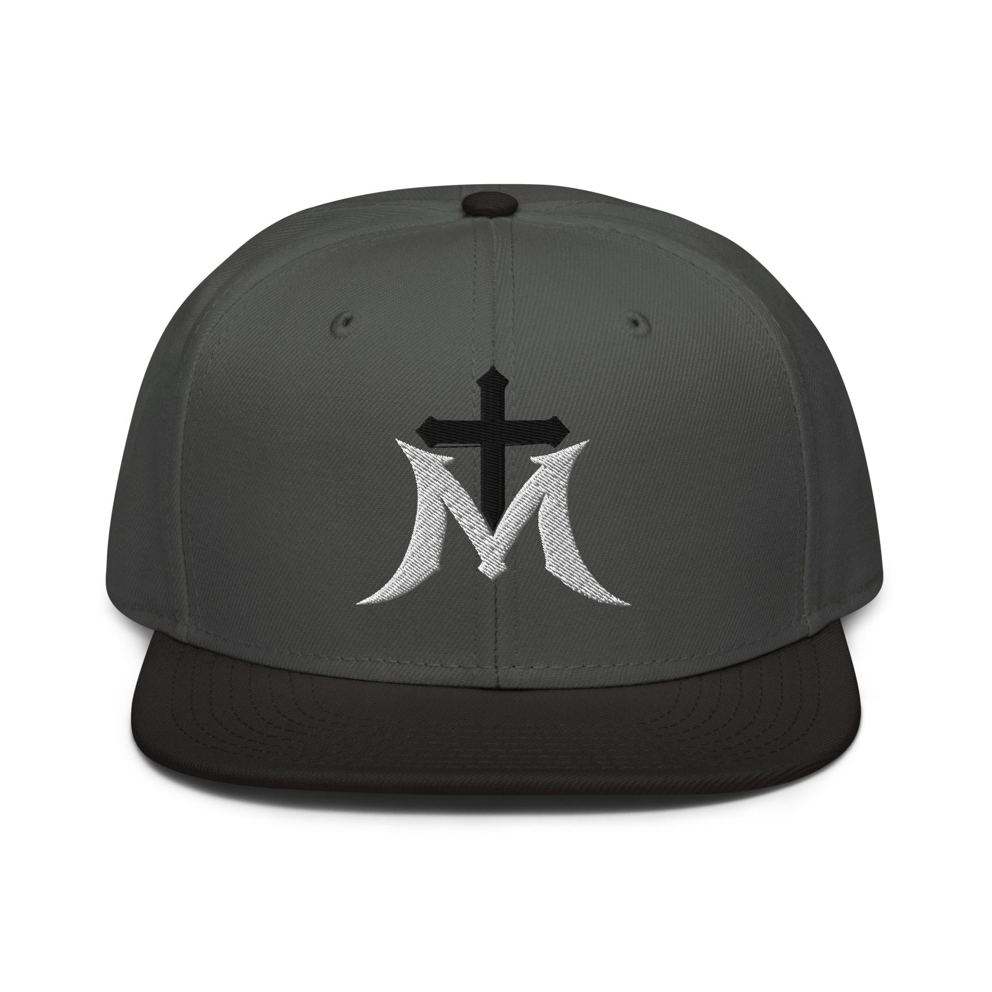 Marian Cross Snapback Virgin Mary Gothic Embroidered Hat - Inken Image