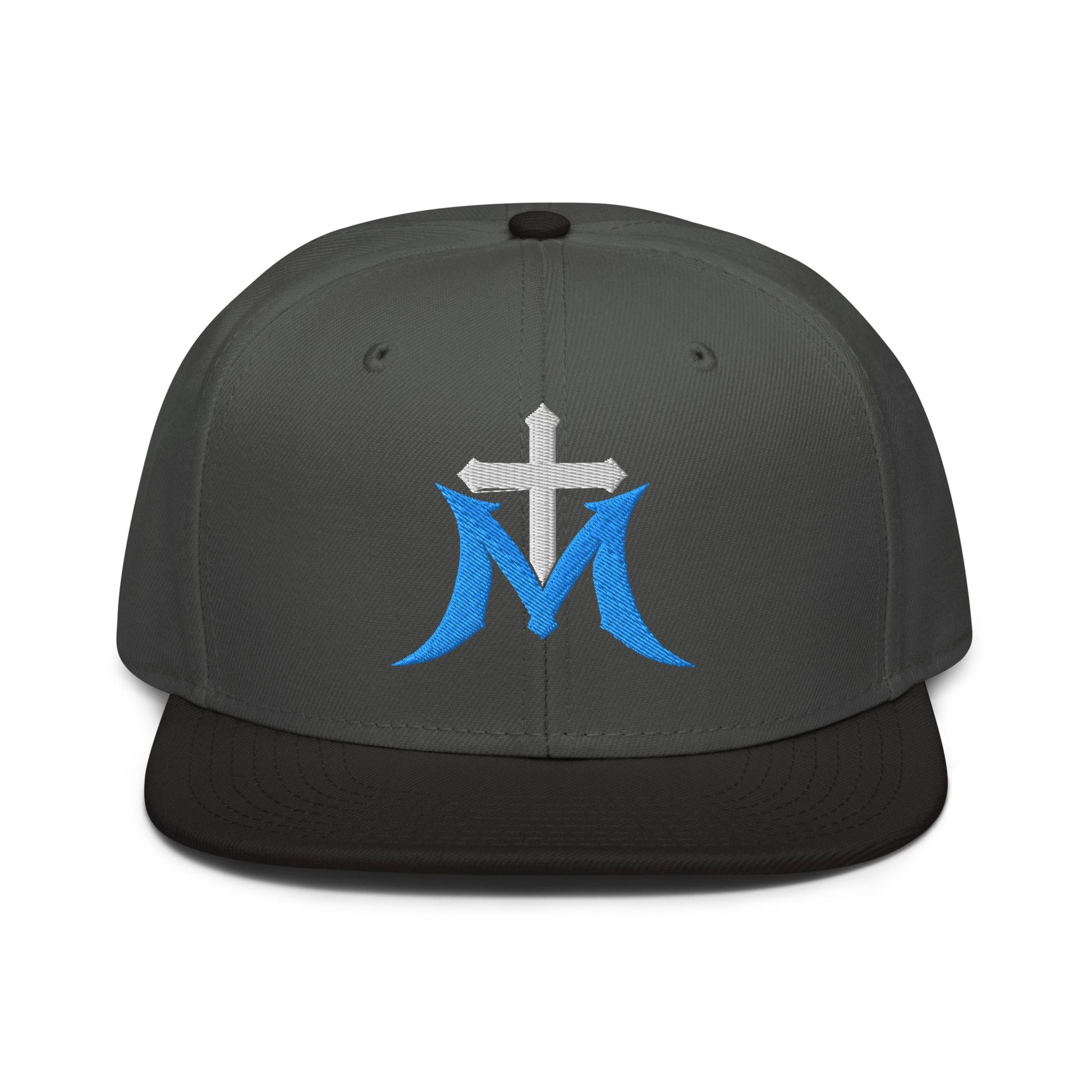 Marian Cross Snapback Virgin Mary Gothic Embroidered Hat - Inken Image