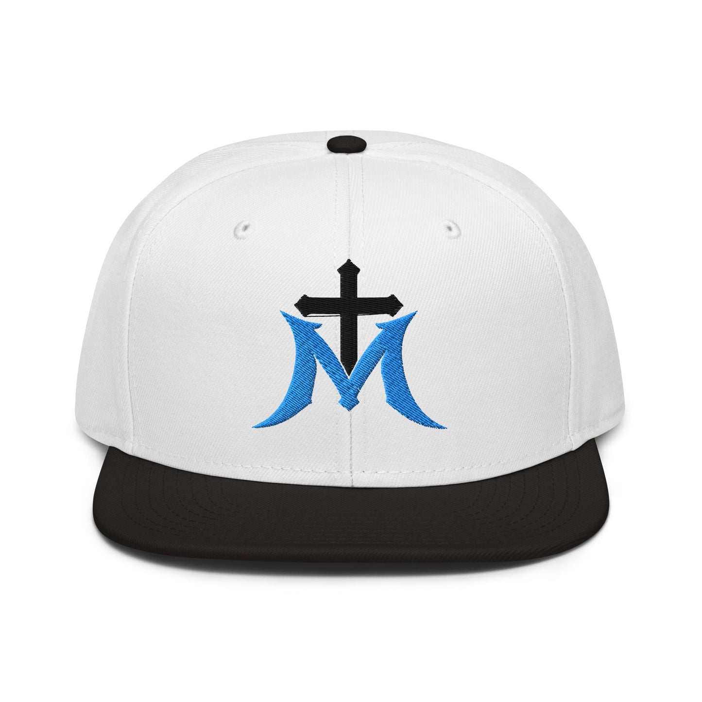 Marian Cross Snapback Virgin Mary Gothic Embroidered Hat - Inken Image