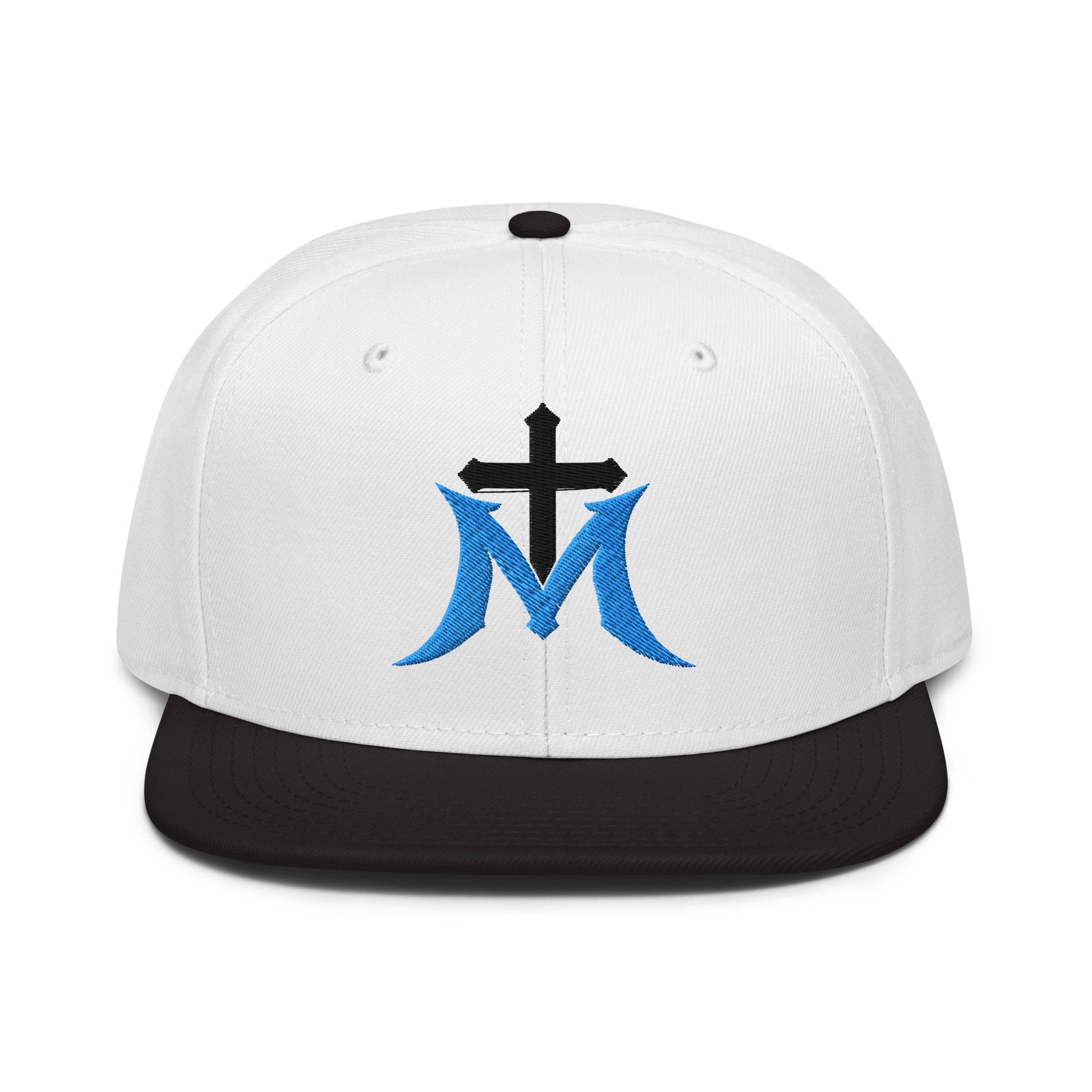Marian Cross Snapback Virgin Mary Gothic Embroidered Hat - Inken Image