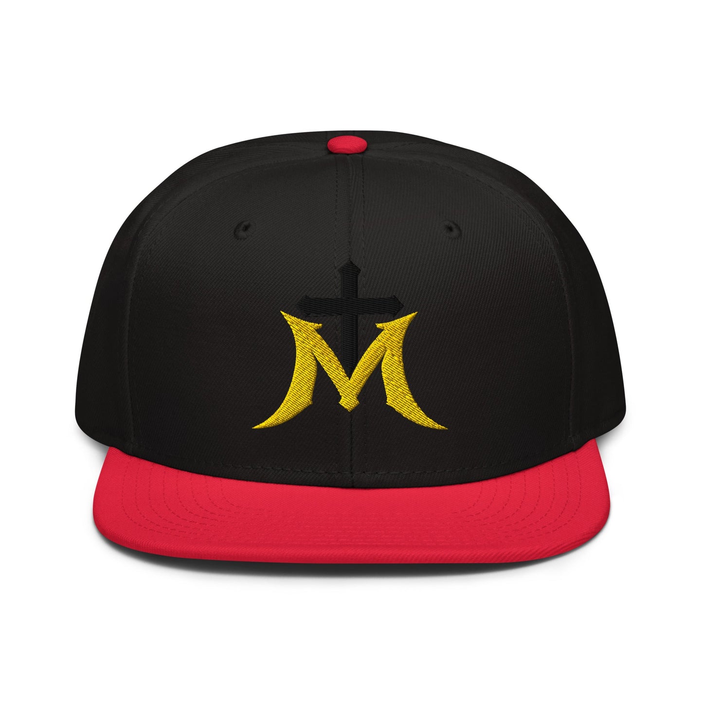 Marian Cross Snapback Virgin Mary Gothic Embroidered Hat - Inken Image