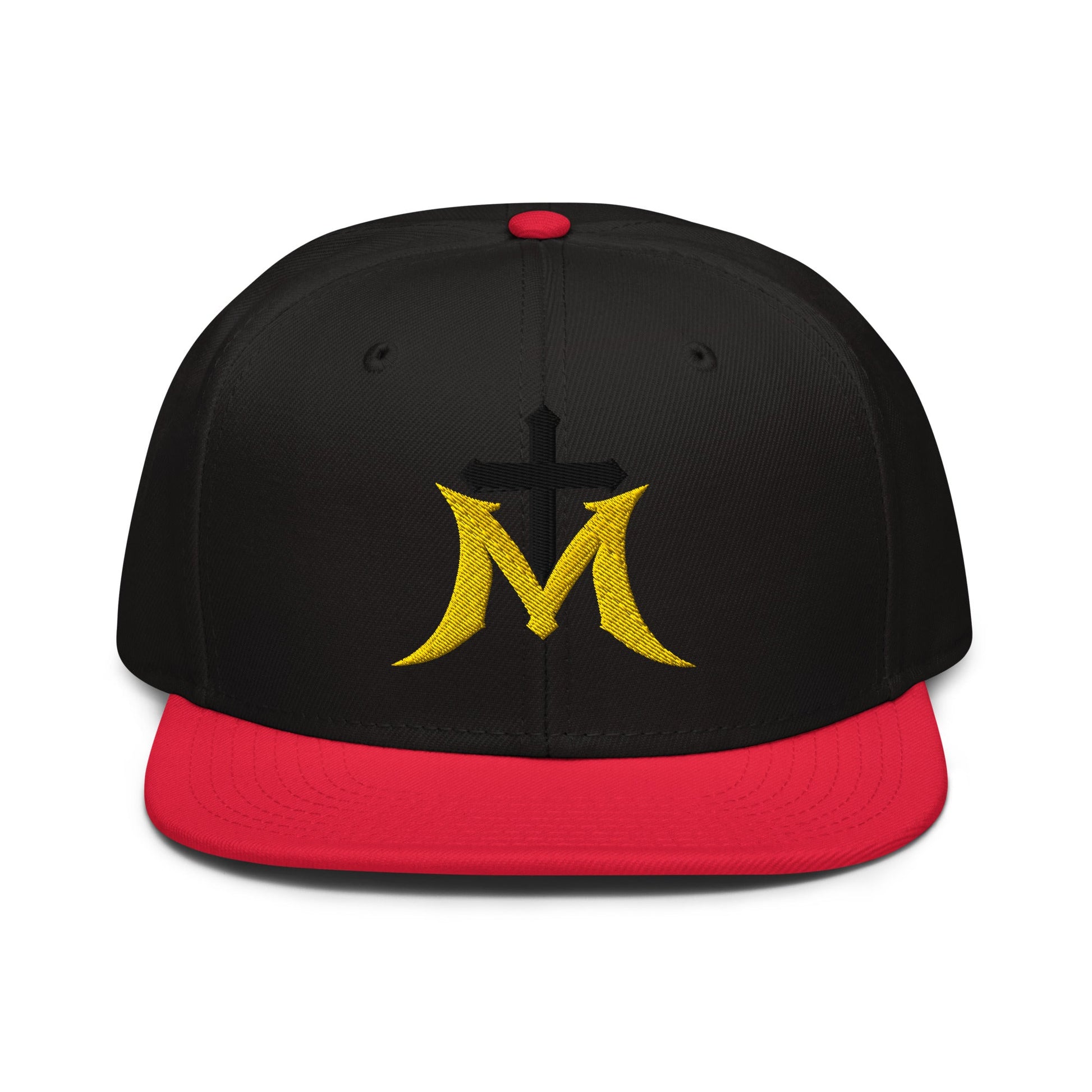 Marian Cross Snapback Virgin Mary Gothic Embroidered Hat - Inken Image