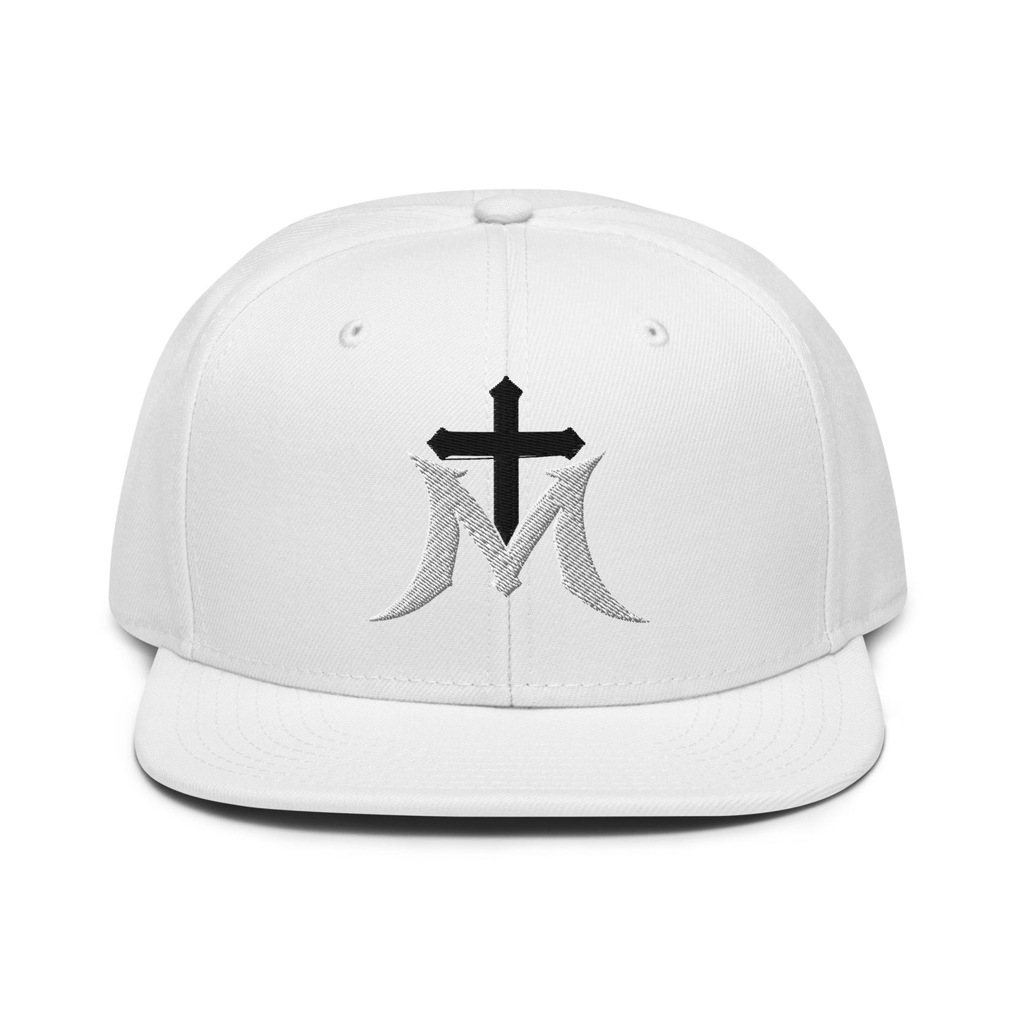 Marian Cross Snapback Virgin Mary Gothic Embroidered Hat - Inken Image