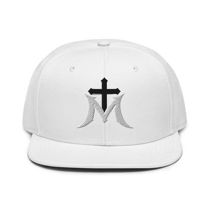 Marian Cross Snapback Virgin Mary Gothic Embroidered Hat - Inken Image
