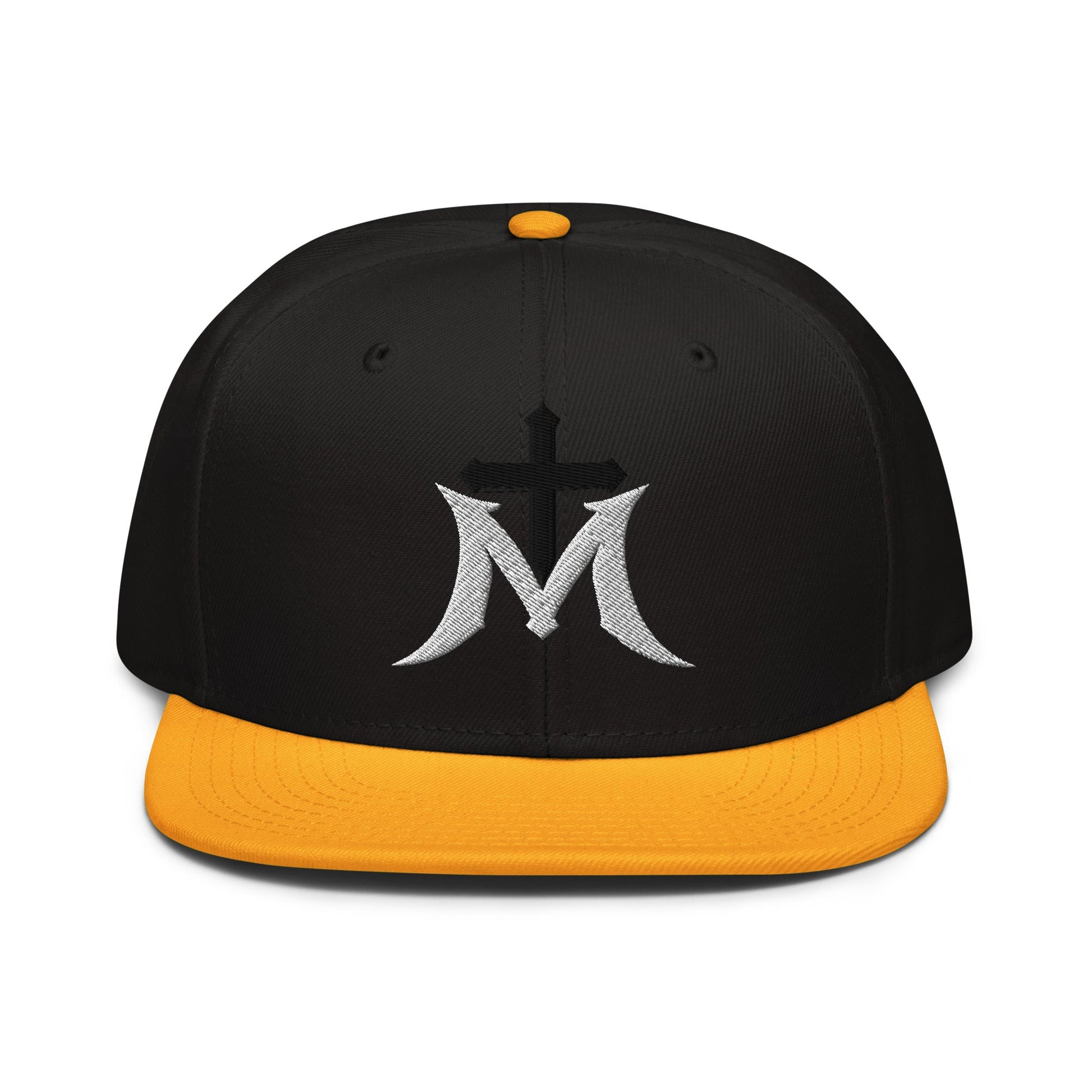 Marian Cross Snapback Virgin Mary Gothic Embroidered Hat - Inken Image