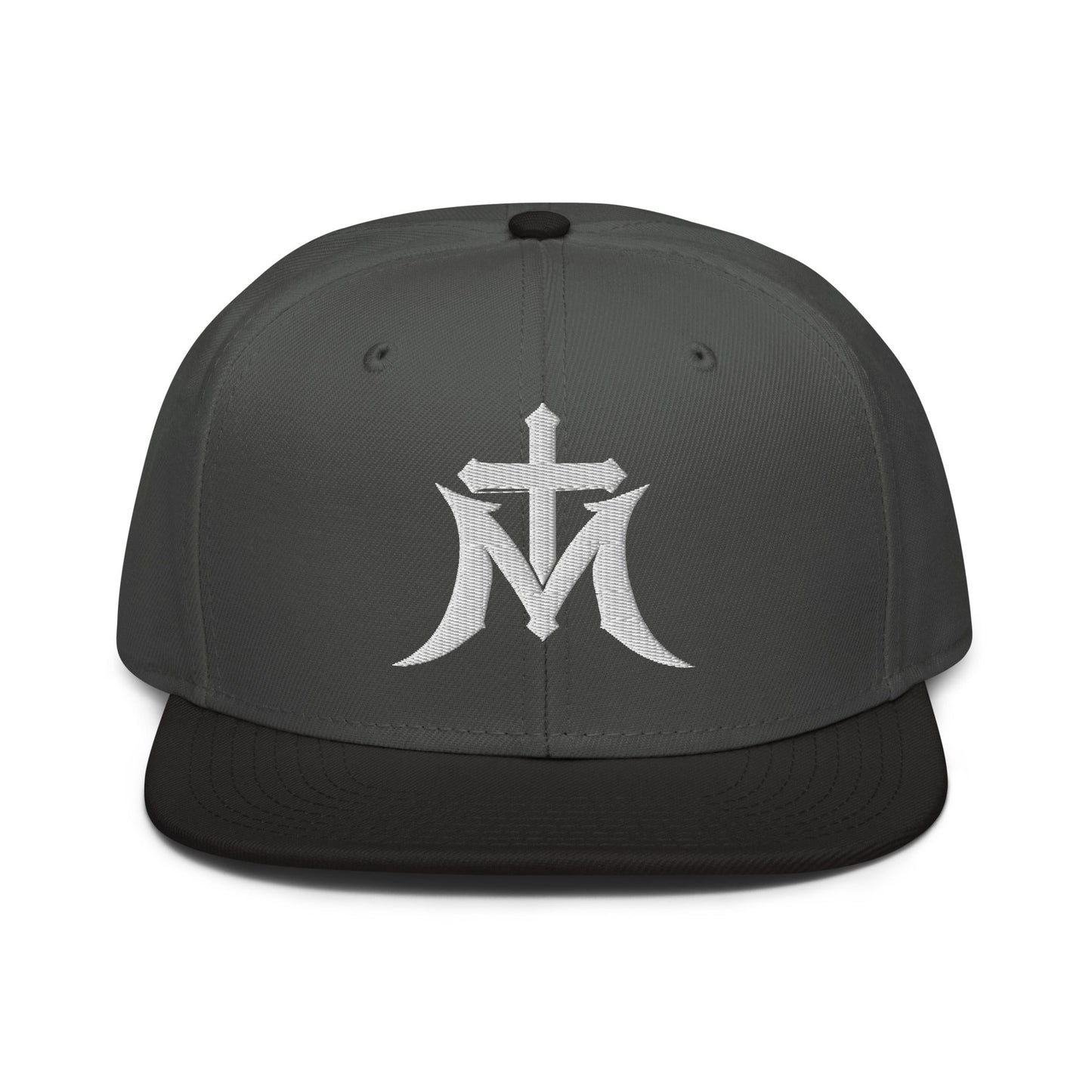 Marian Cross Snapback Virgin Mary Gothic Embroidered Hat - Inken Image
