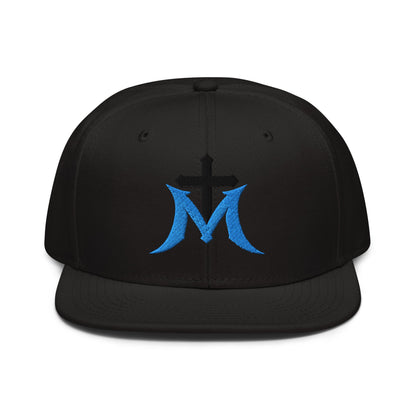 Marian Cross Snapback Virgin Mary Gothic Embroidered Hat - Inken Image