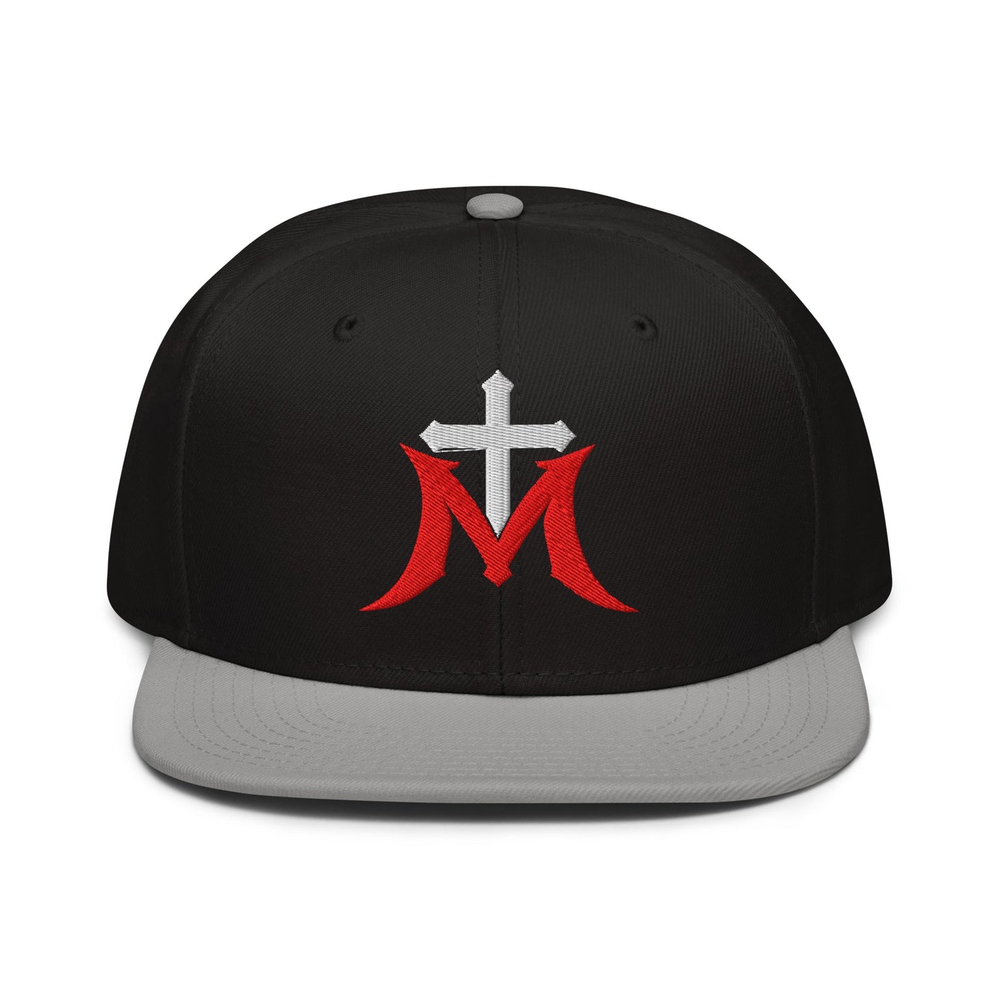 Marian Cross Snapback Virgin Mary Gothic Embroidered Hat - Inken Image