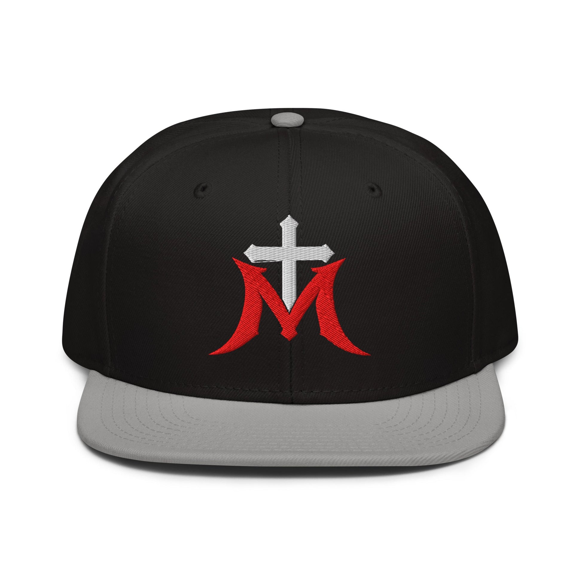 Marian Cross Snapback Virgin Mary Gothic Embroidered Hat - Inken Image