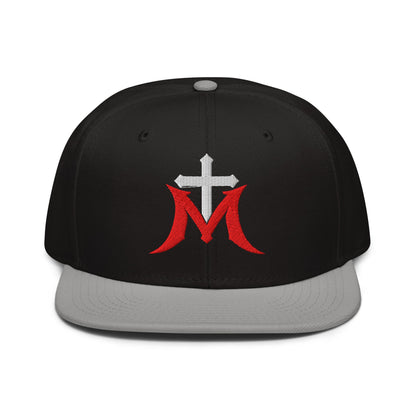 Marian Cross Snapback Virgin Mary Gothic Embroidered Hat - Inken Image