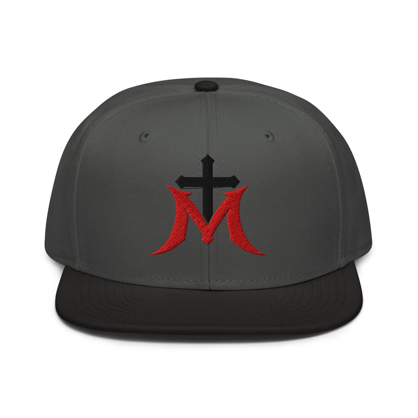 Marian Cross Snapback Virgin Mary Gothic Embroidered Hat - Inken Image