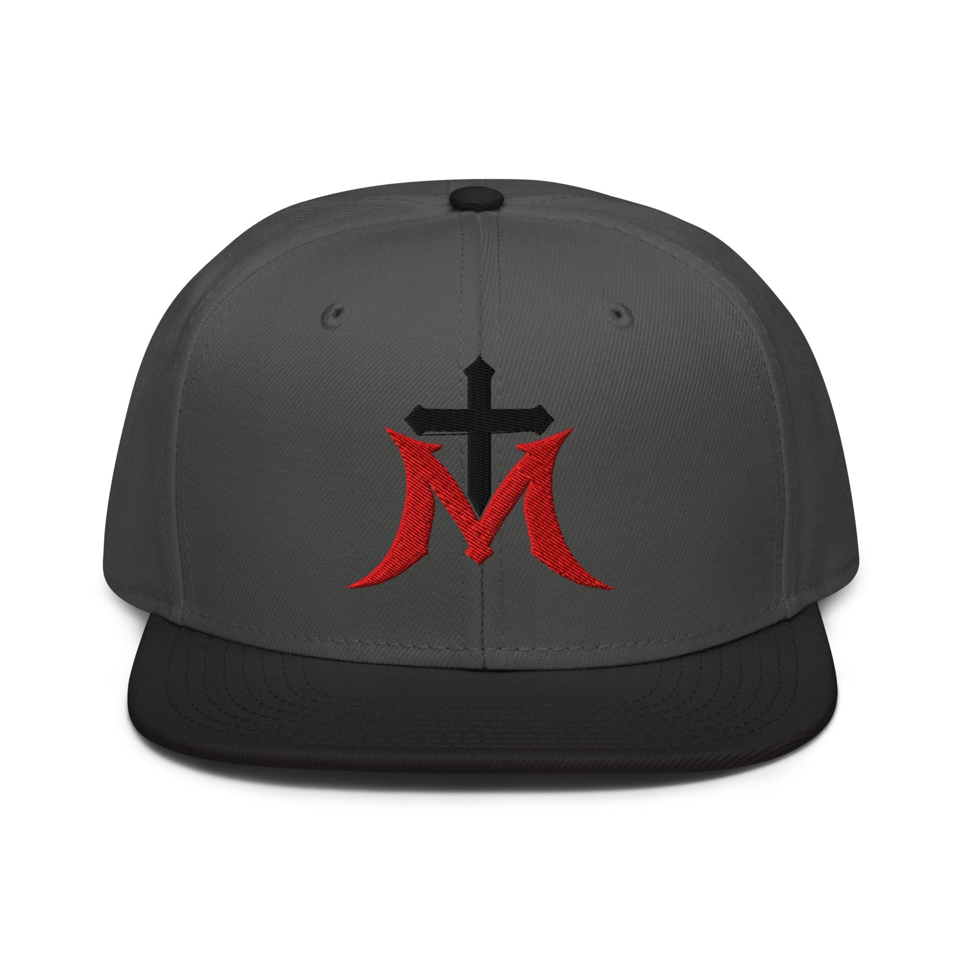 Marian Cross Snapback Virgin Mary Gothic Embroidered Hat - Inken Image
