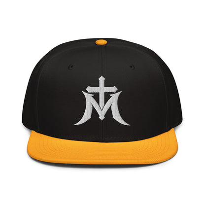 Marian Cross Snapback Virgin Mary Gothic Embroidered Hat - Inken Image