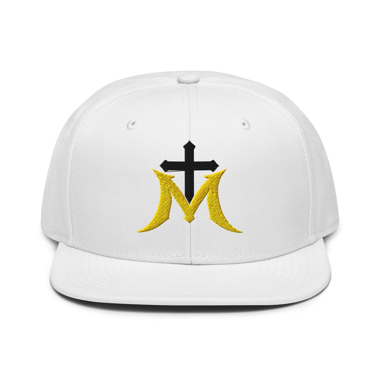 Marian Cross Snapback Virgin Mary Gothic Embroidered Hat - Inken Image