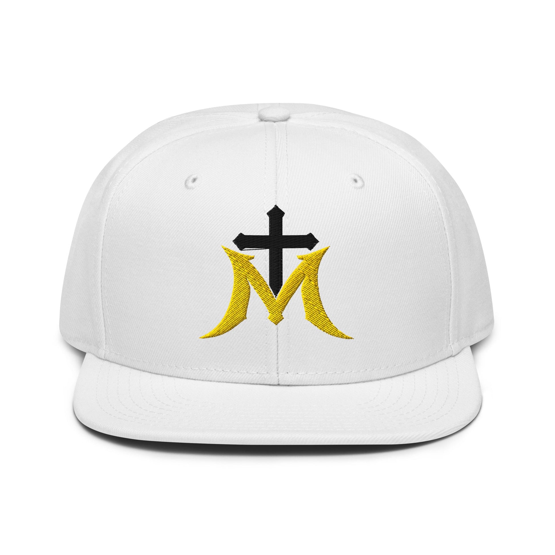 Marian Cross Snapback Virgin Mary Gothic Embroidered Hat - Inken Image