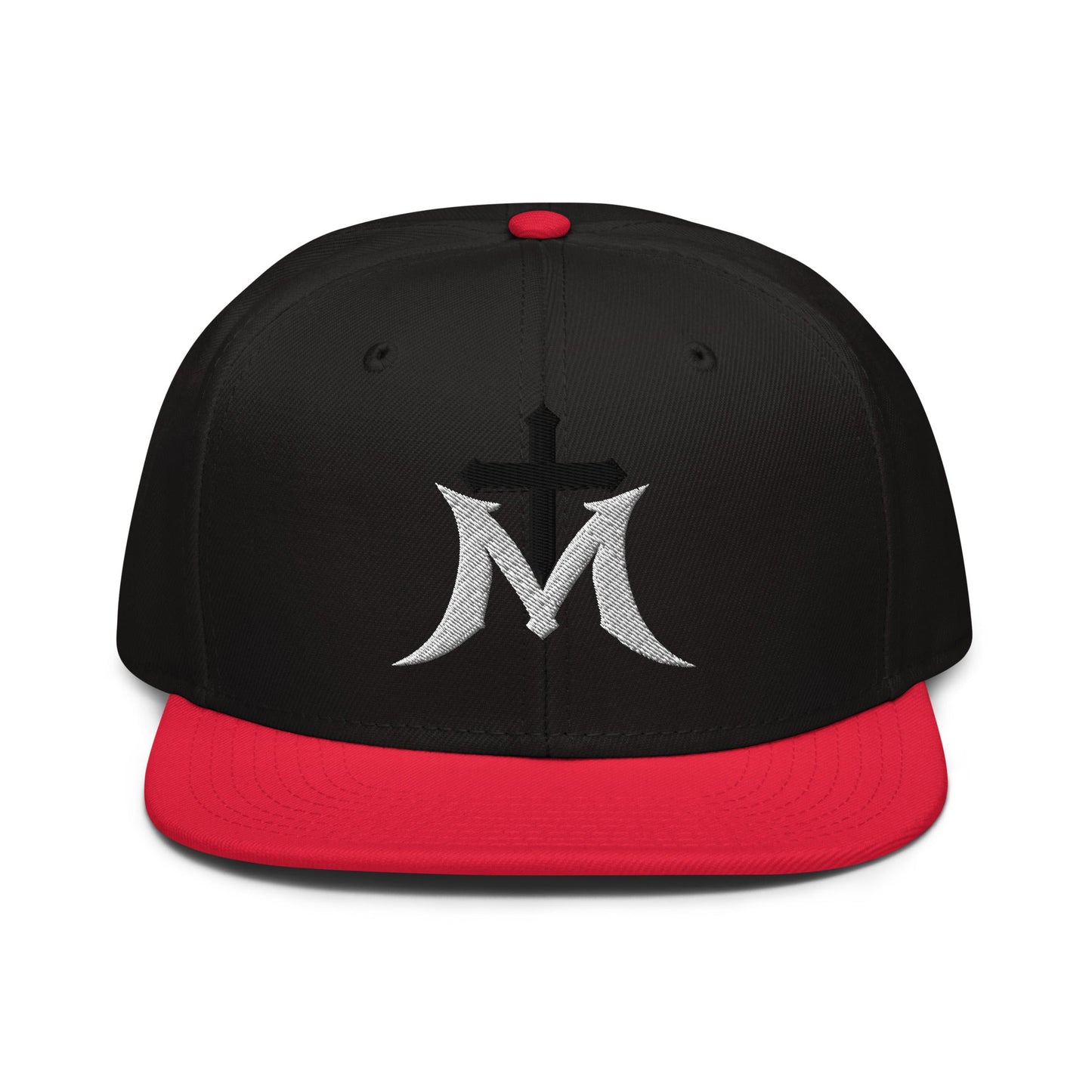 Marian Cross Snapback Virgin Mary Gothic Embroidered Hat - Inken Image