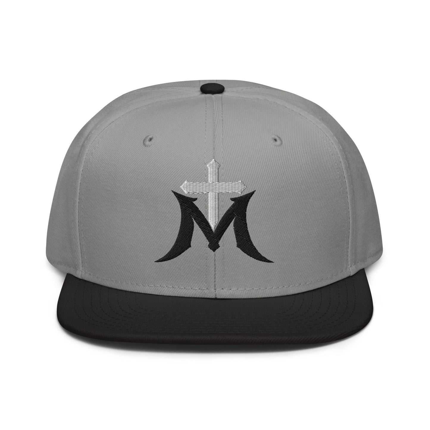 Marian Cross Snapback Virgin Mary Gothic Embroidered Hat - Inken Image