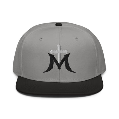 Marian Cross Snapback Virgin Mary Gothic Embroidered Hat - Inken Image