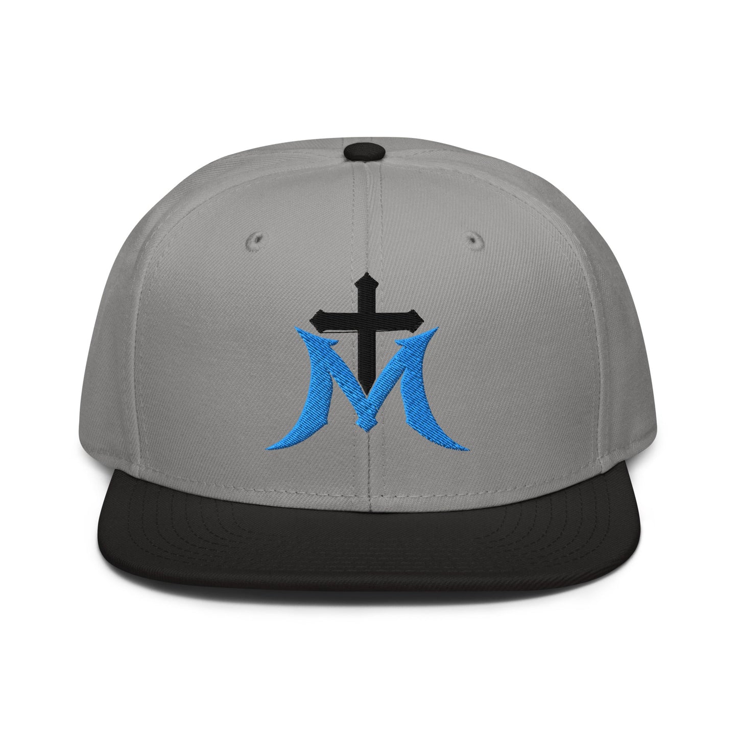 Marian Cross Snapback Virgin Mary Gothic Embroidered Hat - Inken Image