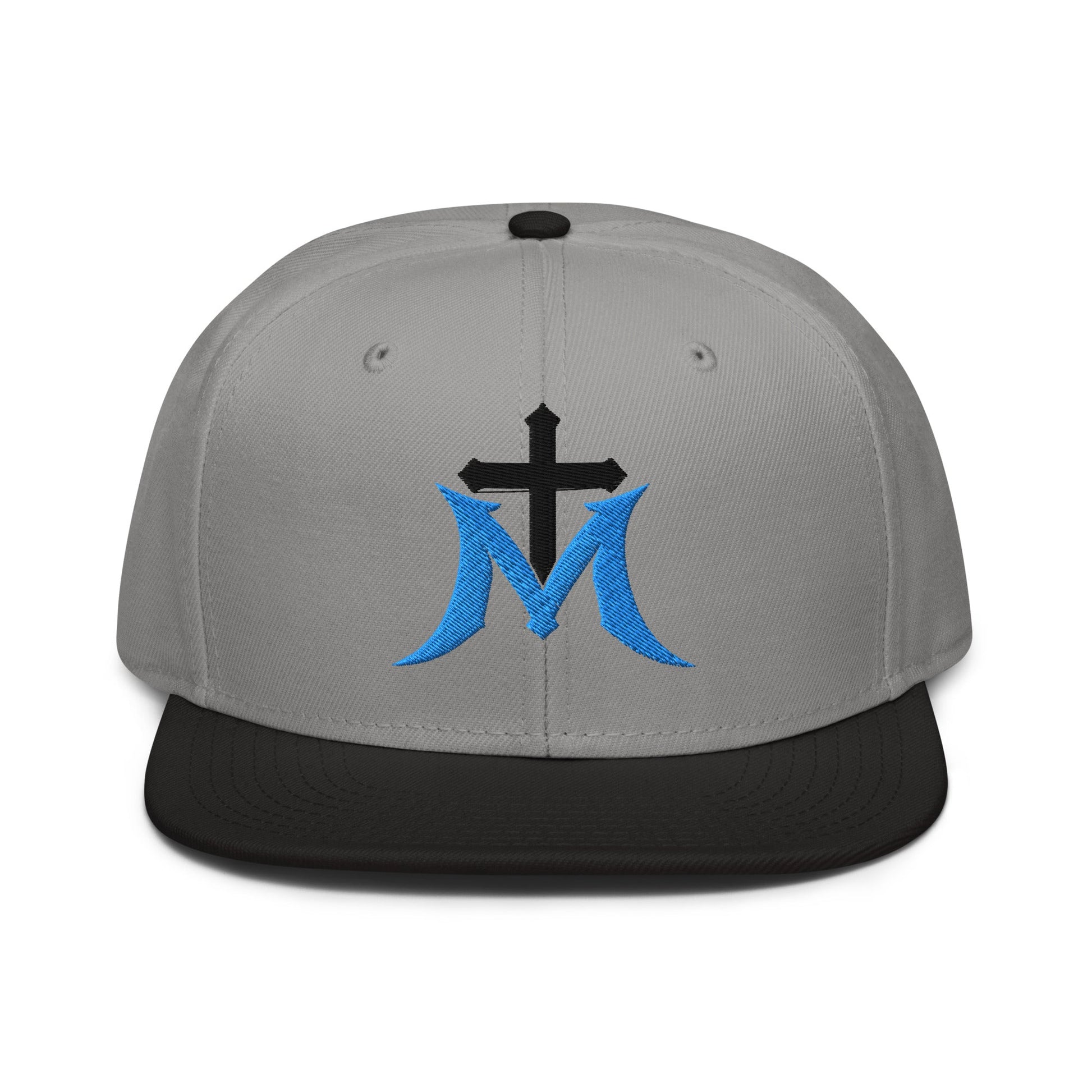 Marian Cross Snapback Virgin Mary Gothic Embroidered Hat - Inken Image