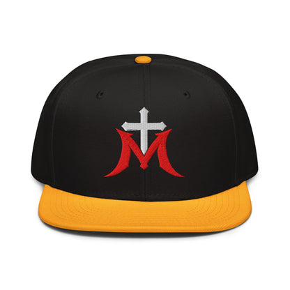 Marian Cross Snapback Virgin Mary Gothic Embroidered Hat - Inken Image