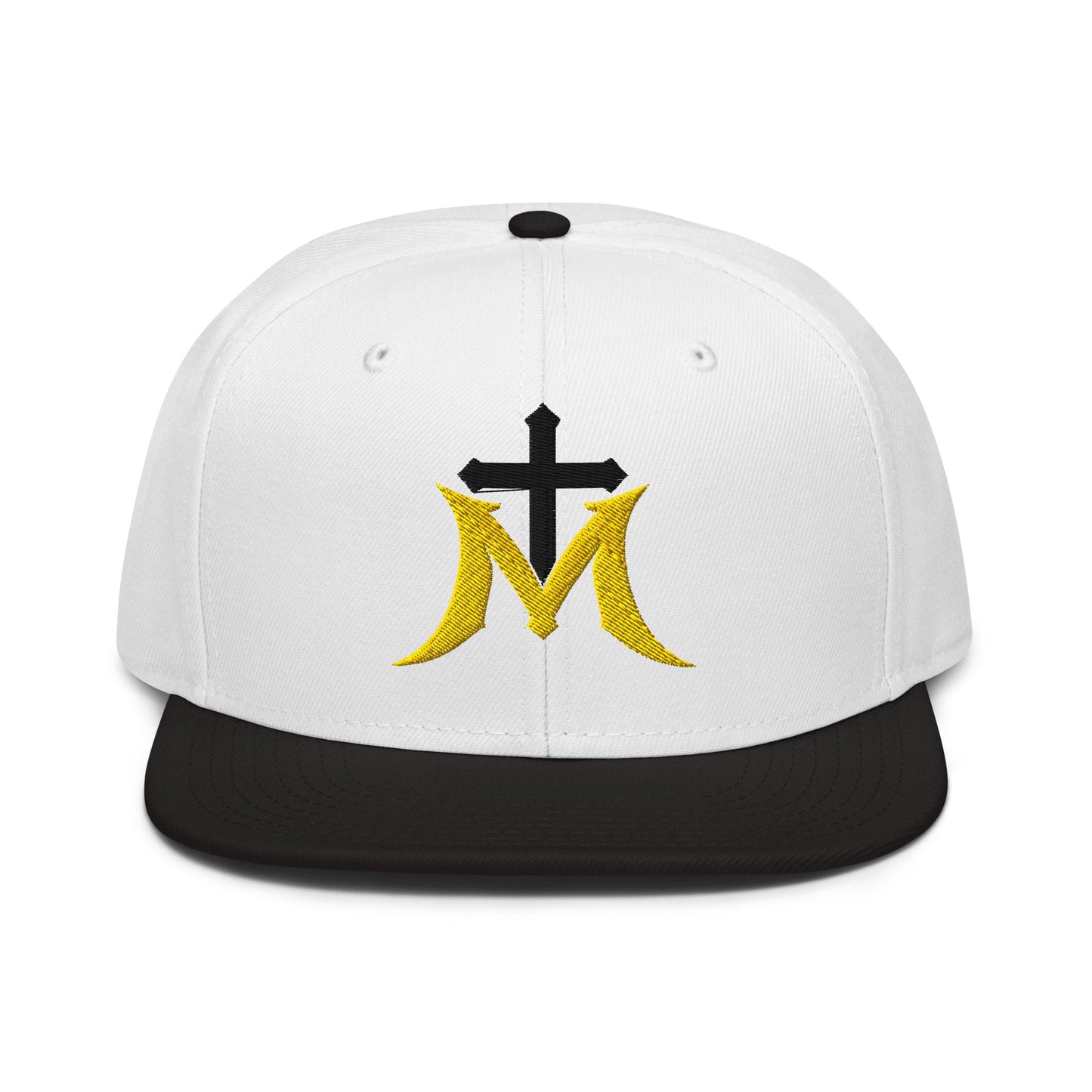 Marian Cross Snapback Virgin Mary Gothic Embroidered Hat - Inken Image