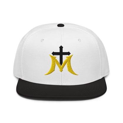 Marian Cross Snapback Virgin Mary Gothic Embroidered Hat - Inken Image