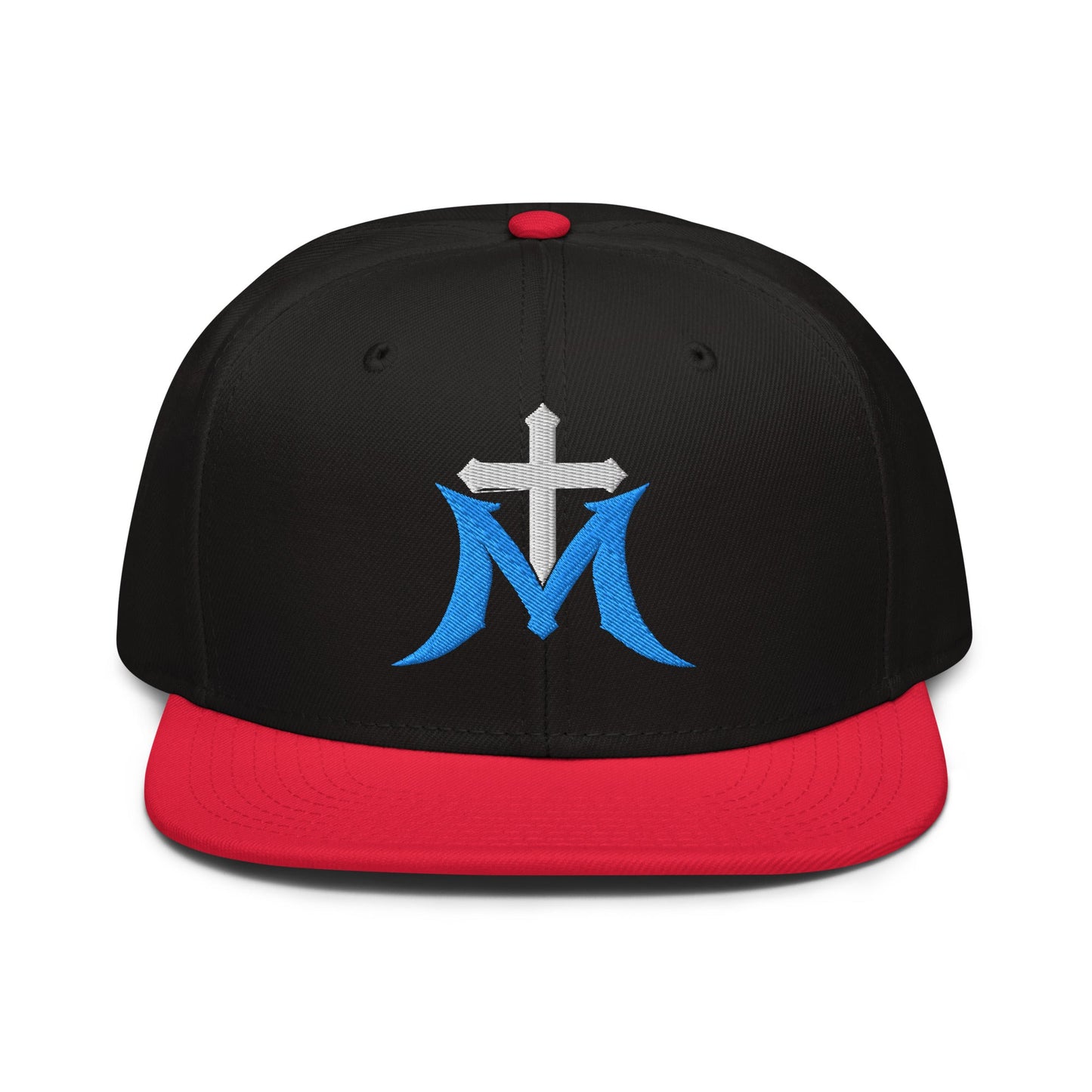 Marian Cross Snapback Virgin Mary Gothic Embroidered Hat - Inken Image
