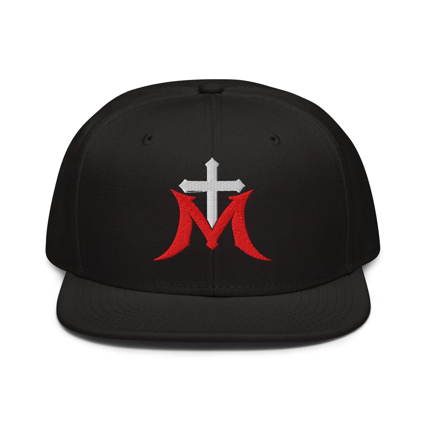 Marian Cross Snapback Virgin Mary Gothic Embroidered Hat - Inken Image