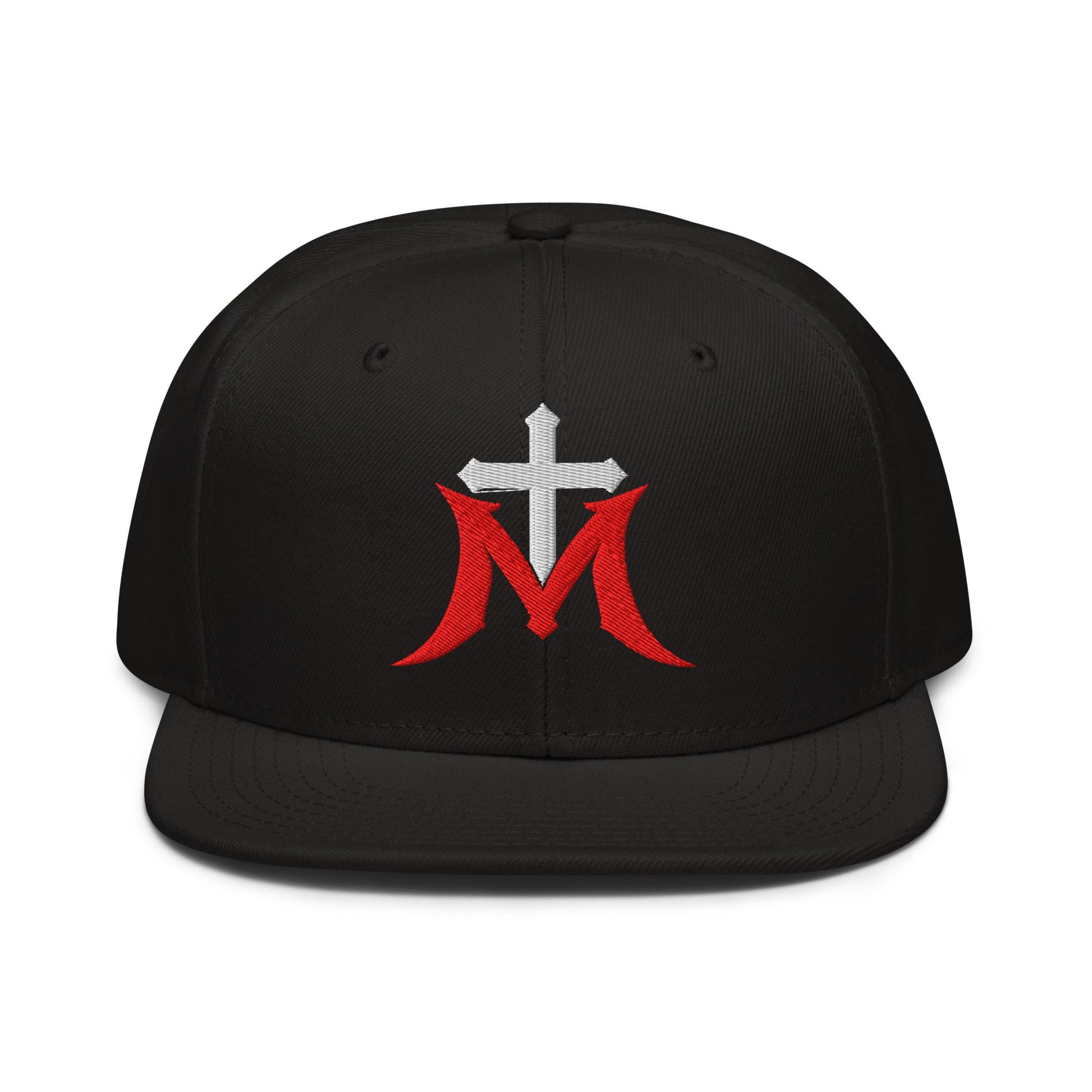 Marian Cross Snapback Virgin Mary Gothic Embroidered Hat - Inken Image