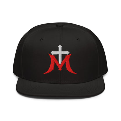 Marian Cross Snapback Virgin Mary Gothic Embroidered Hat - Inken Image
